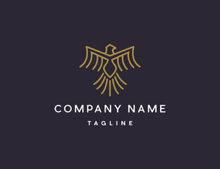 Eagle line logo design template
