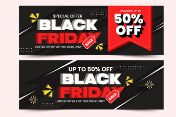 Black Friday sale banner design template