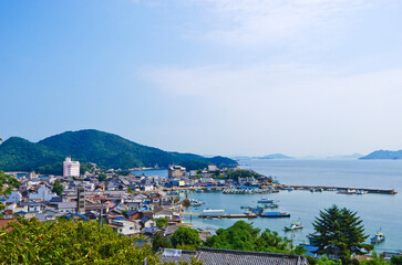 Obraz premium Tomonoura old town in Hiroshima prefecture, Chugoku, Japan.