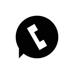 Phone chat vector icon symbol design