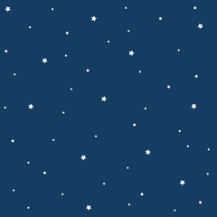 Seamless pattern with stars. Vector night sky