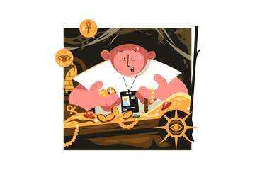 Guy finding hidden treasure in dungeon crawler