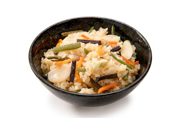 手作りの山菜おこわ