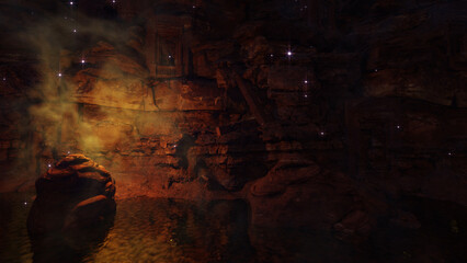 3D illustration Background for advertising and wallpaper in nature and advertising scene. 3D rendering in decorative concept 