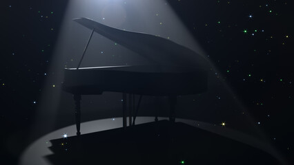 3D illustration Background for advertising and wallpaper in music   and sound scene. 3D rendering in decorative concept.