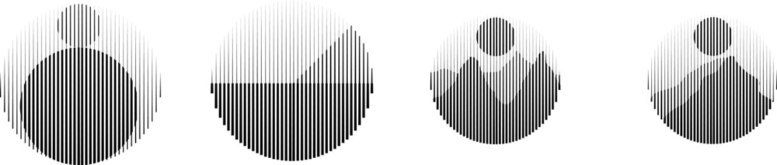 Art composition with lines .Modern art design .Design elements set .Transition speed lines .Bauhaus art style .Geometric shape. Wall art .