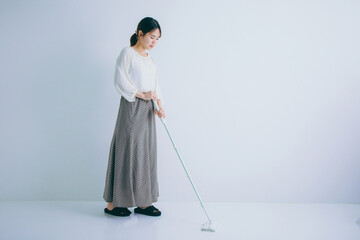 モップをかける女性　cleaning © 健二 中村