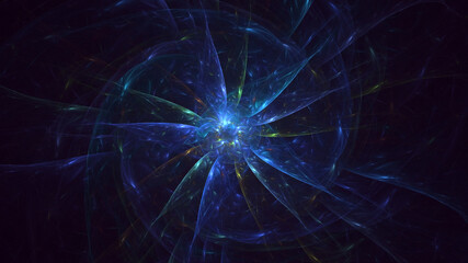 3D rendering abstract round light background