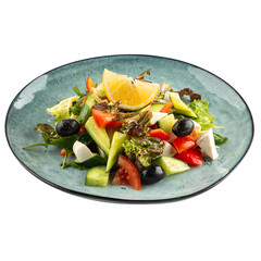 Portion of fresh greek salad