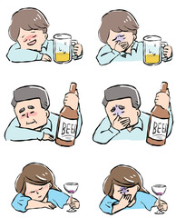 ほろ酔いな人たちと吐きそうな人たちセット