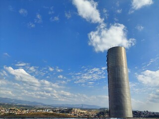 Water tank in the city