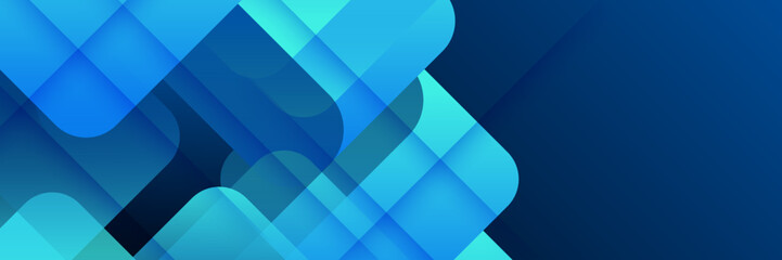 Minimal blue banner geometric shapes abstract modern background design. Design for poster, template on web, backdrop, banner, brochure, website, flyer, landing page, presentation, and webinar