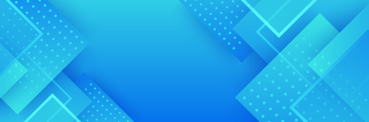 Minimal blue banner geometric shapes abstract modern background design. Design for poster, template on web, backdrop, banner, brochure, website, flyer, landing page, presentation, and webinar