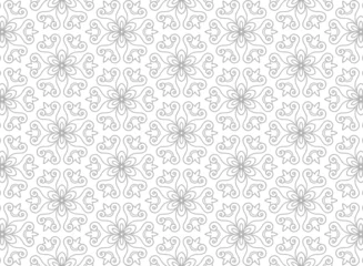 Kissenbezug Ethnic floral seamless pattern background © Harryarts