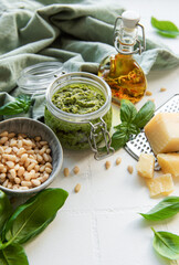 Green basil pesto