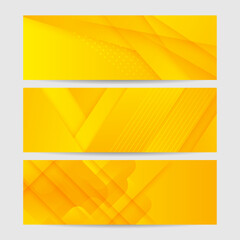 Modern orange yellow banner geometric shapes corporate abstract technology background. Vector abstract graphic design banner pattern presentation background web template.