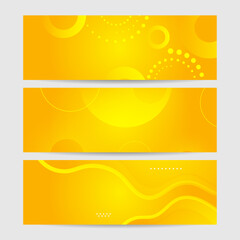 Obraz premium Modern orange yellow banner geometric shapes corporate abstract technology background. Vector abstract graphic design banner pattern presentation background web template.
