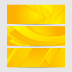 Modern orange yellow banner geometric shapes corporate abstract technology background. Vector abstract graphic design banner pattern presentation background web template.