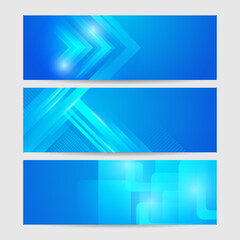 Modern abstract gradient blue banner background. Vector abstract graphic design banner pattern presentation background web template.
