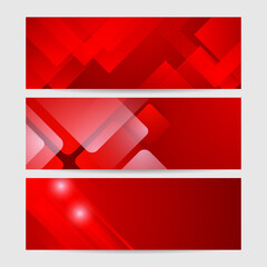 Modern abstract gradient dark red banner background