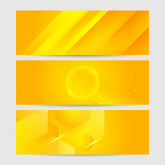 Modern orange yellow abstract background banner. Illustration vector technology background, for design brochure, website, flyer. Geometric shapes wallpaper for poster, certificate, landing page