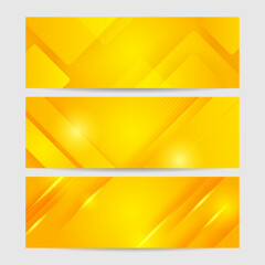 Modern orange yellow abstract background banner. Illustration vector technology background, for design brochure, website, flyer. Geometric shapes wallpaper for poster, certificate, landing page