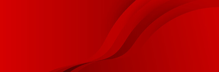 Abstract red banner background design template vector illustration with 3d overlap layer and geometric wave shapes. Polygonal abstract background, texture, advertisement layout and web page