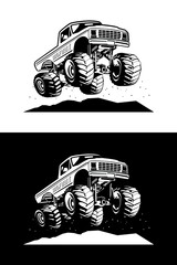 monster truck illustration design vector © THE LASTMINI