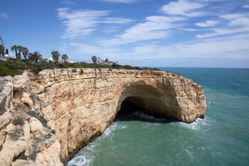 coast landscape at Portimao, Algarve, Portugal