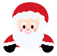 Christmas Santa Claus blank sign cartoon
