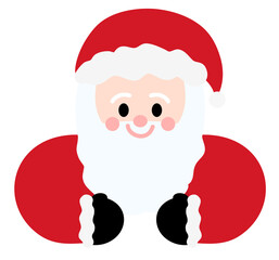 Christmas Santa Claus hug