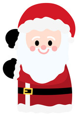 Christmas santa claus blank banner cartoon