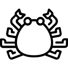 crab japan hokkaido icon - obrazy, fototapety, plakaty