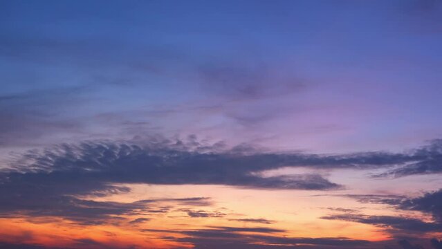 4K sky time lapse, beautiful background, sky timelapse of horizon. colorful sky and sunrise clouds.
