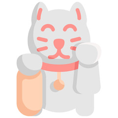 cat maneki neko luck icon
