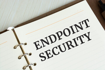 Word text ENDPOINT SECURITY on white paper