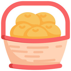 Orange basket icon