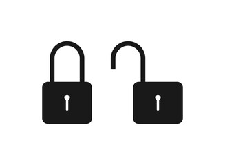 Lock icon in trendy flat style isolated on grey background. Security symbol for your web site design, logo, app, UI. Vector illustration.