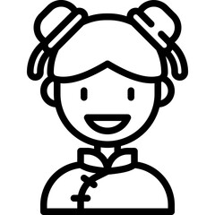 chinese girl icon