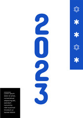 Happy new year 2023 poster template background