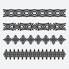 floral border ornament seamless template