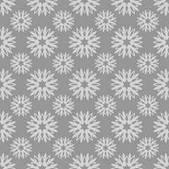 monochrome blossom flowers seamless pattern background