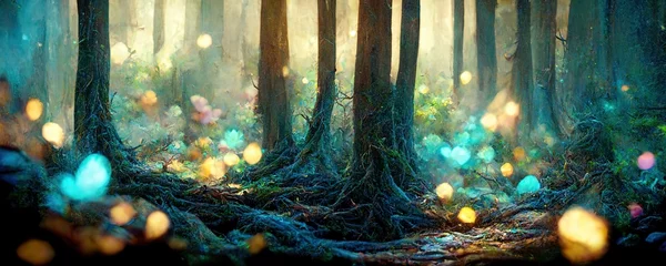 Poster Forêt des fées Magic forest