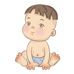 painting watercolor cute baby