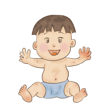 painting watercolor cute baby