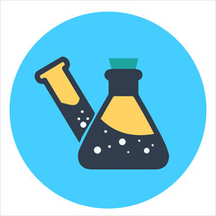 art illustration icon symbol logo of chemical glassware
