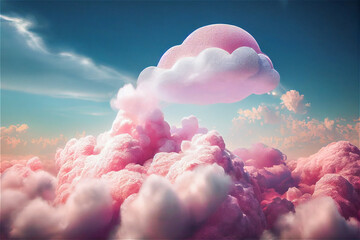 Cotton candy clouds