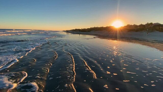 Magical beautiful sunset on Hilton Head Island, South Carolina with beautiful colors and light