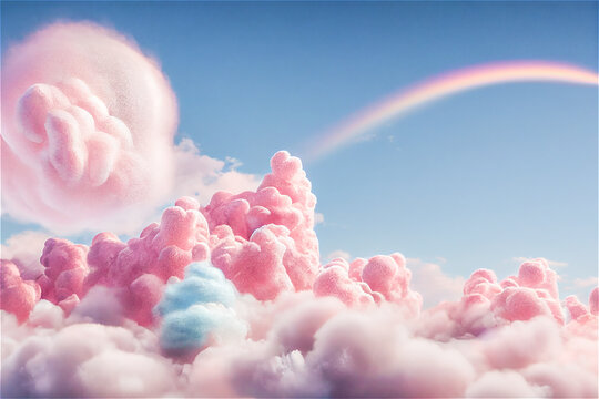 Cotton candy clouds