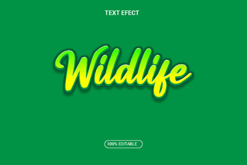 Simple text effect design with wildlife theme
